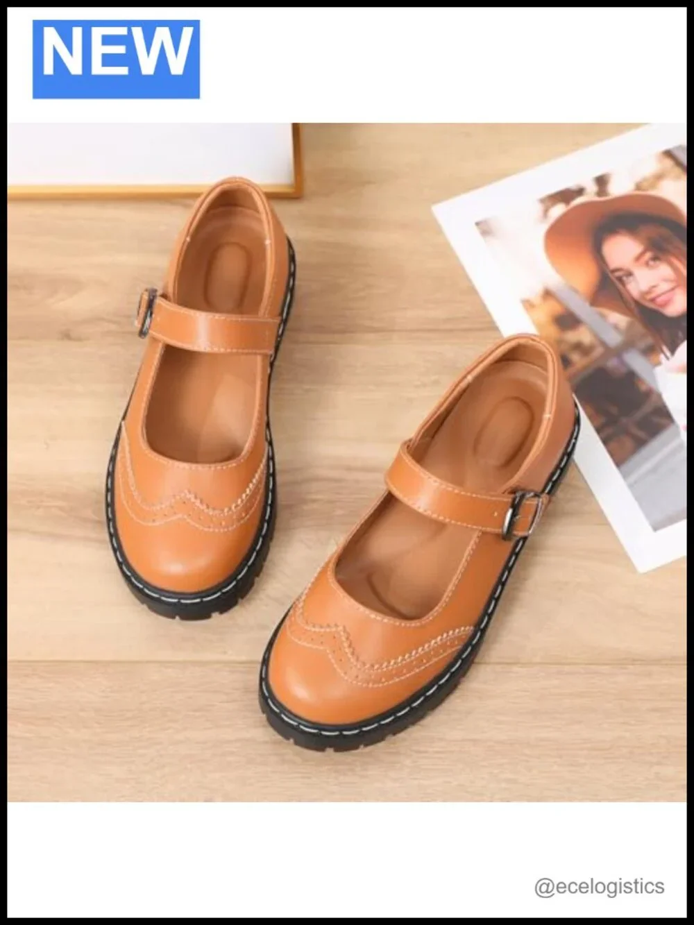 Women Mary Jane Flats Non-Slip Casual School Dress Shoes Oxford Comfort Work